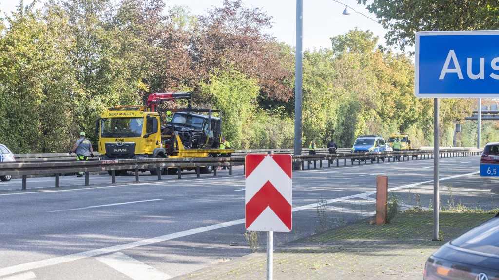 Der Unfallort auf der Autobahn A620