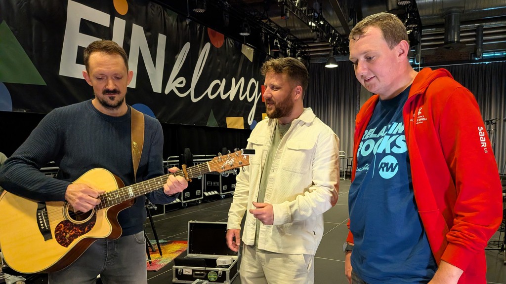 Szene von der Generalprobe des Einklang-Festivals