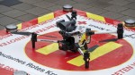 Drohne des DRKs beim Treffpunkt Ü-Wagen in Quierschied