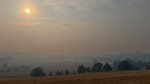 Rauch über dem Saarland bei Bubach