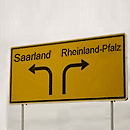 Straßenwegweise Saarland - Rheinland-Pfalz