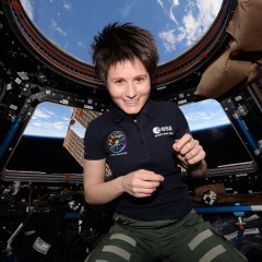 Astronautin Samantha Cristoforetti an Bord der ISS (Foto: ESA/NASA, CC BY-SA 3.0 IGO)